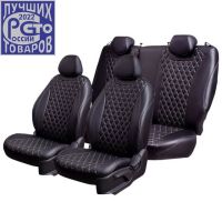 Чехлы Премиум Экокожа Байрон Ромб на Mazda 3 СЕДАН (BL) 2009-2013 г.в. Чехлы Премиум Экокожа Байрон Ромб на Mazda 3 СЕДАН (BL) 2009-2013 г.в.