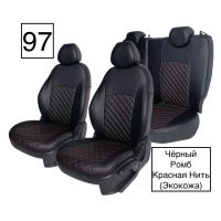 Чехлы Экокожа Ромб на Chevrolet Aveo I седан (2003-2012) Чехлы Экокожа Ромб на Chevrolet Aveo I седан (2003-2012)